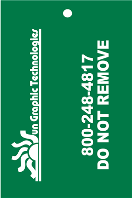 Fire Inspection Tags - BACKSIDE 1 color (OPTIONAL)