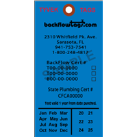 Backflow and Fire Inspection Tags